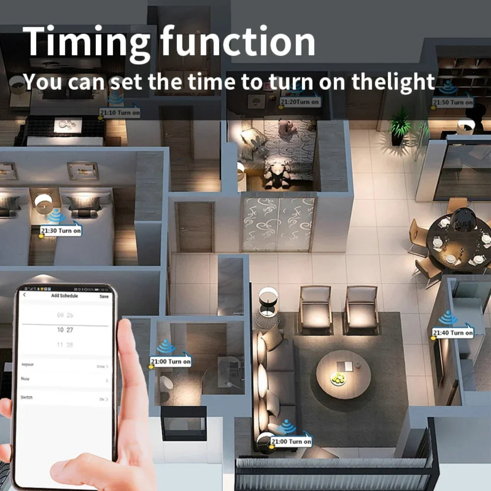 Tuya Smart Light Wall Switch with Neutral Wire - WiFi Device Dimmer Control via SmartLife Google Alexa Apps