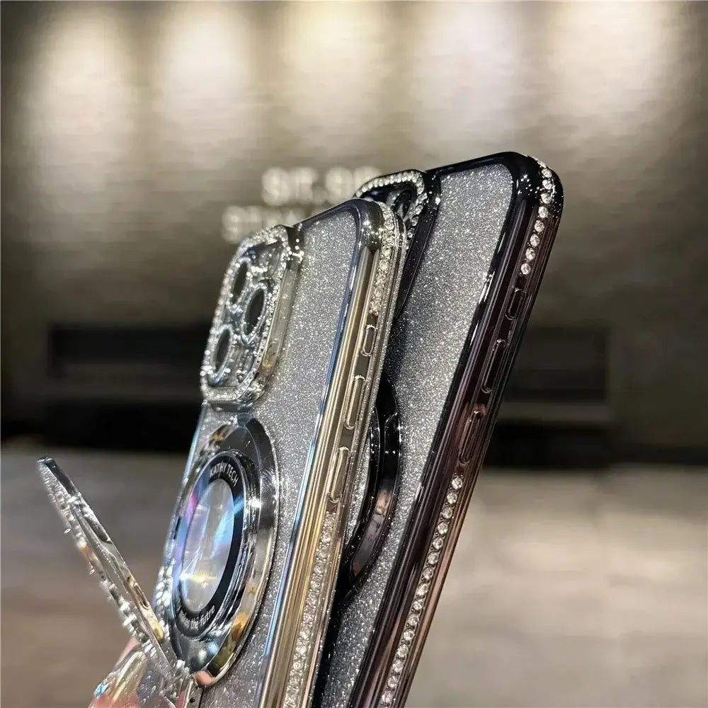 Luxury Magsafe Wireless Charging Jewelled Bling Case For iPhone 16 11