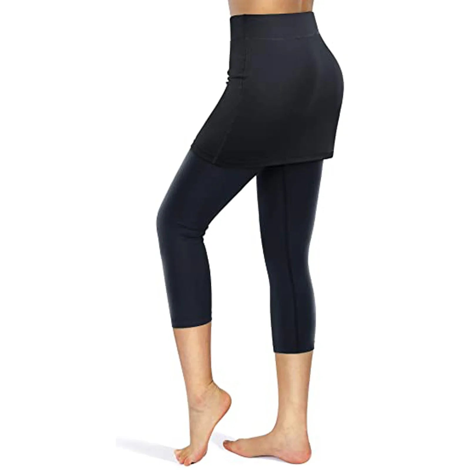 Tennis Skirted Sport Leggings for Fitness Pockets Elastic Sports Yoga