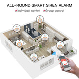 Tuya ZigBee Smart Sound and Light Siren - WiFi 90dB Alarm Control via SmartLife Google Alexa Apps