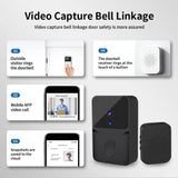 Tuya Wireless Video Doorbell HD Camera - WiFi PIR Motion Detection & Alarm Controlled via SmartLife Google Alexa Apps