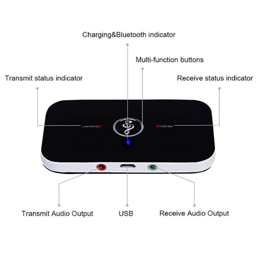 Verbesserter Bluetooth 5.0 Audio-Sender-Empfänger für Auto-PC