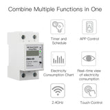 Tuya Smart Power Meter Switch with Power Consumption & Energy Monitoring - WiFI Control via SmartLife Google Alexa Apps