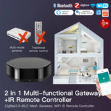 Tuya Smart Home Wireless Multi-function Gateway with IR Remote - WiFi BLE Mesh ZigBee Control via SmartLife Google Alexa Apps