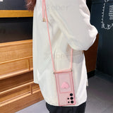 Shockproof Love Heart Card Holder Wallet Case with Shoulder Strap For Samsung S24 S23 S22 S21 Ultra FE A55 A54 A53 A35 5G
