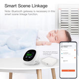 Tuya Smart 3In1 CO2 Detection Meter wityh Alarm Clock - Wifi Bluetooth Digital Temperature Humidity Sensor via SmartLife Google Alexa Apps