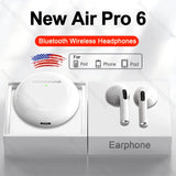 Air Pro 6 Bluetooth Earphones - IPX7 Wireless Dynamic Noise Cancelling Stereo BT Earpods