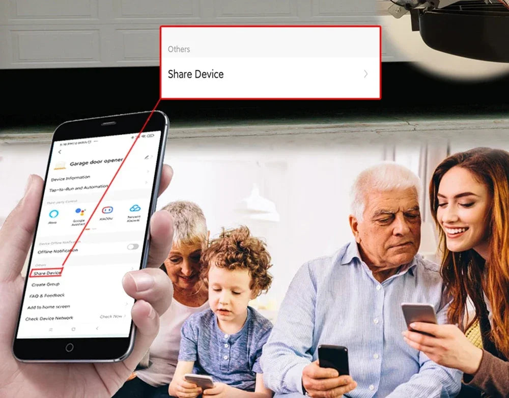 Tuya Smart Garage Door Opener Controller - WiFi Device Control via SmartLife Google Alexa Apps