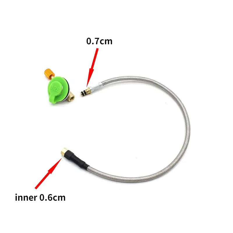 Gasschlauch mit 6 mm Innendurchmesser und Ventil für Outdoor-Camping