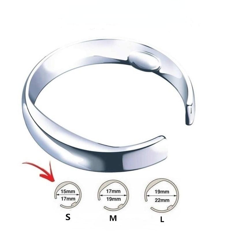 Akupressur-Anti-Schnarch-Ring – modisches Silber zum Schlafen