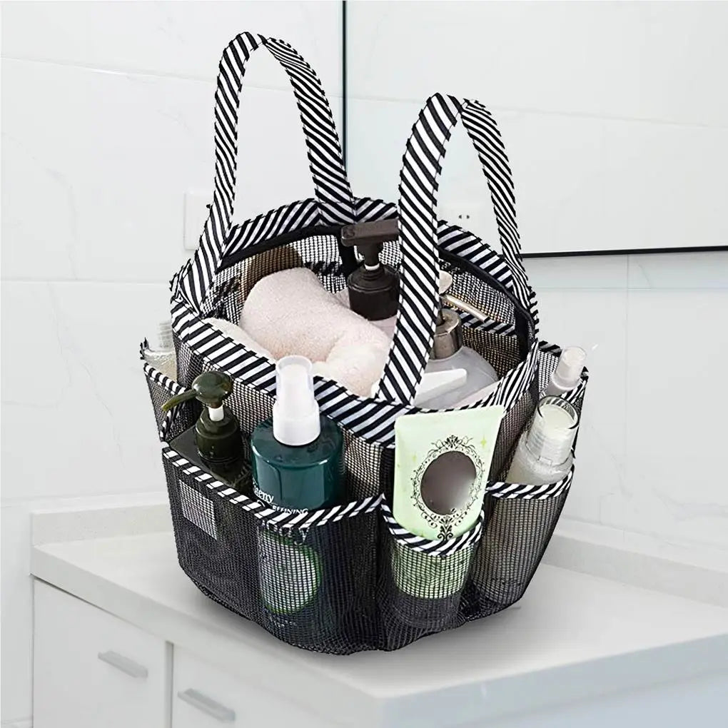 Dusch-Caddy-Tasche aus Mesh mit mehreren Taschen – perfekt für den Innenbereich