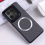 Luxury Cloth Texture Wireless Charge Lens Protect Hard Case For Motolora Moto Edge 50 X50 Ultra Pro Fusion