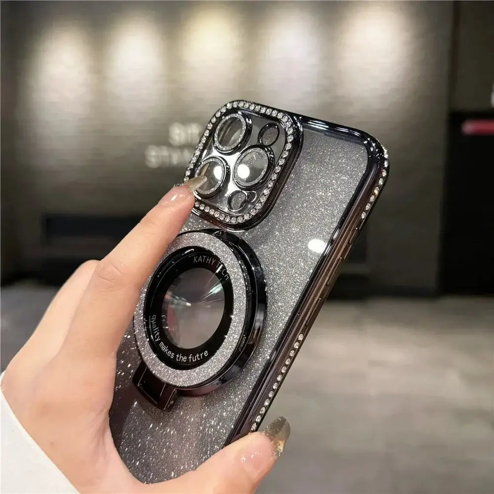 Luxury Magsafe Wireless Charging Jewelled Bling Case For iPhone 16 11