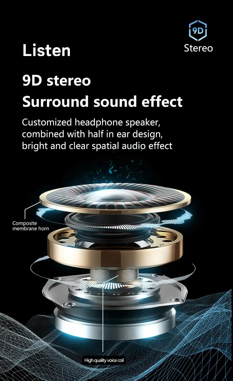 XIAOMI AP05 HIFI Bluetooth 5.3 Headphones - IPX7 Wireless Dynamic Noise Cancelling Stereo BT Earpods