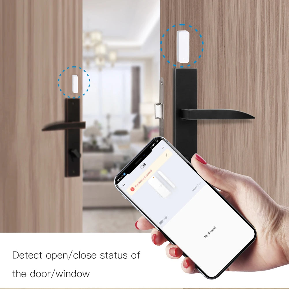 Tuya Smart Door Window Sensor - Wifi Entry Detection Control via SmartLife Google Alexa Apps