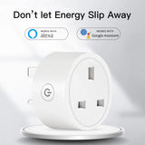 Tuya Zigbee Smart Compact Power Socket 16A - WiFi Control via SmartLife Google Alexa Apps