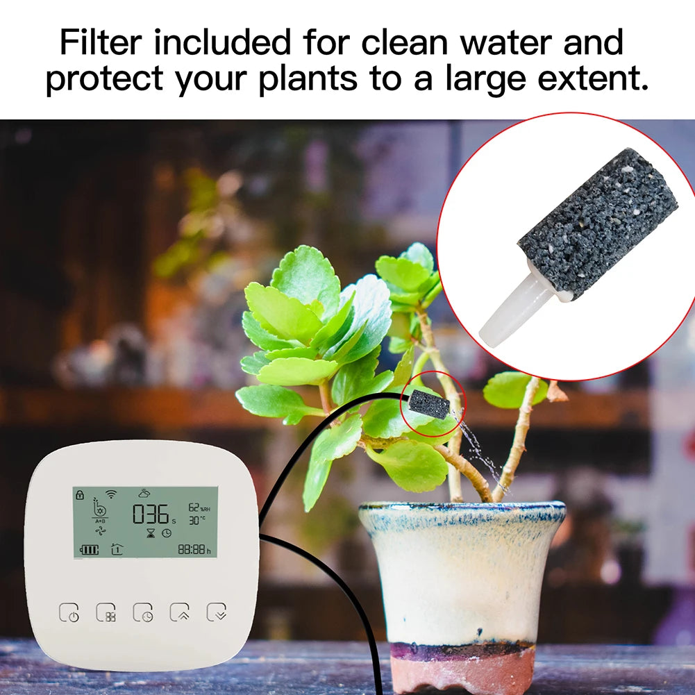 Tuya Smart Water Pump Timer - WiFi Micro-Drip Irrigation Watering Control via SmartLife Google Alexa Apps