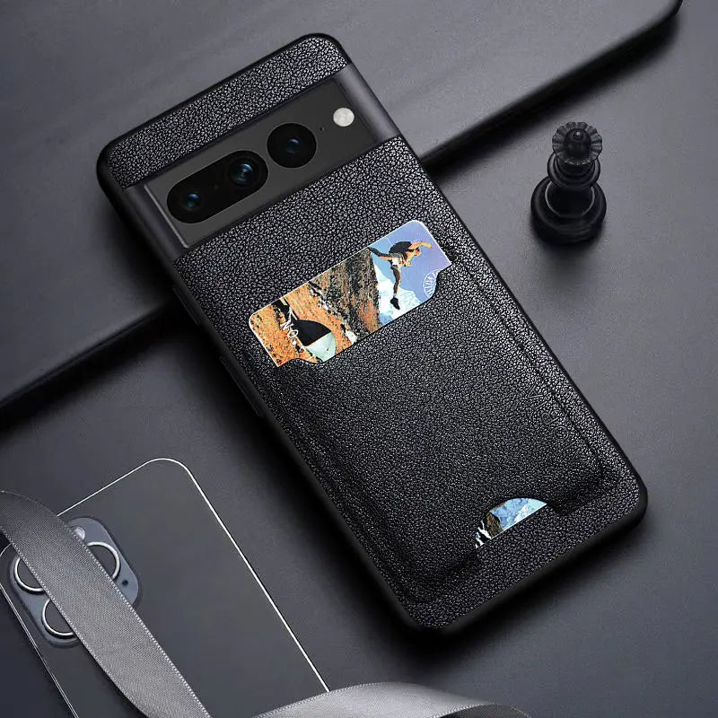 Luxury Leather Texture Card Slot Design Case For Google Pixel 9 8 7 Pro XL 7A 8A 9A