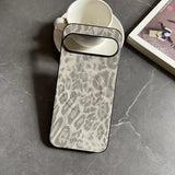 Luxury Pastel Leather Texture Leopard Print Design Wireless Charge Case For Google Pixel 5a 6a 7a 8a 9a 6 7 8 9 Pro Xl