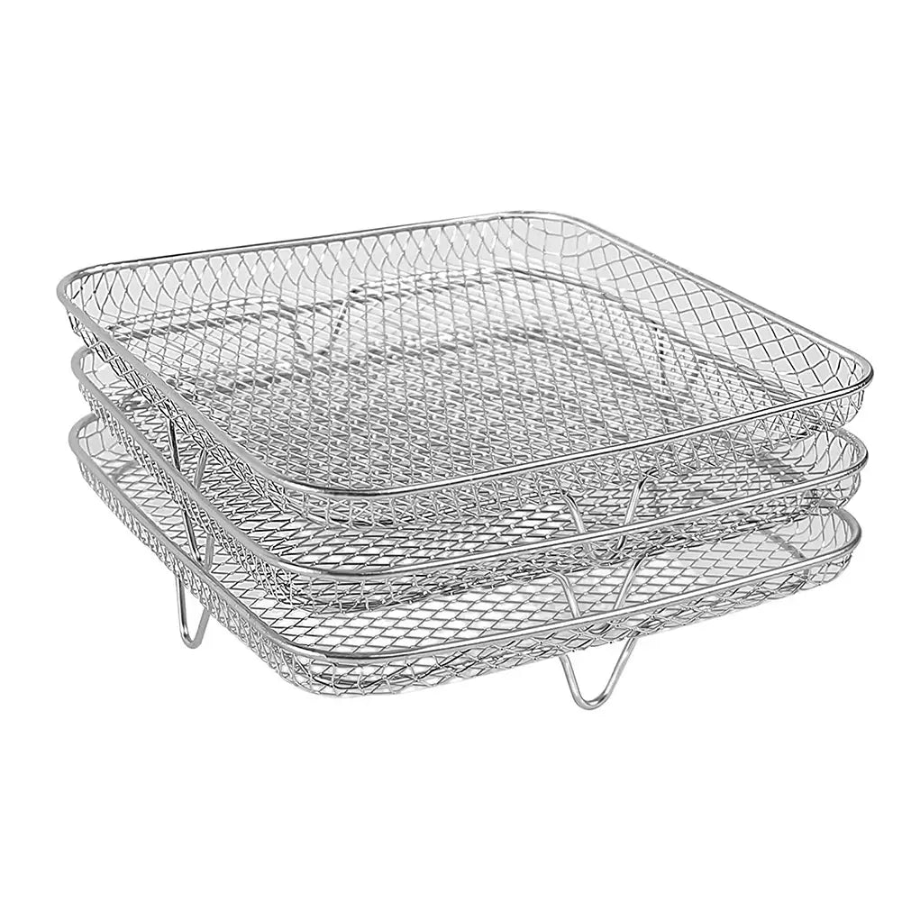 Support de friteuse à air en acier inoxydable, grille de cuisson empilable