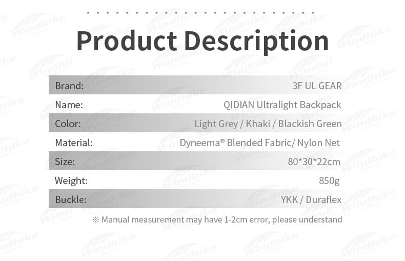 Beliebtes 3F UL GEAR QIDIAN2.0 Outdoor 40L+16L Ultralight