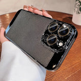 Luxury Plating Breathable Heat Dissipation Lens Protect Case For iPhone 16 15 14 Pro Max Plus