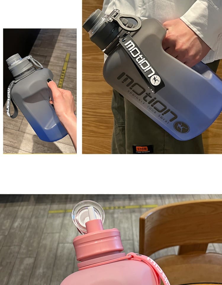 Sportwasserflasche mit großem Fassungsvermögen und Farbverlauf – 2,4 l für den Außenbereich