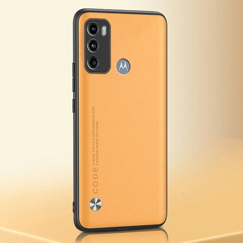 Luxury Leather Texture Lens Protect Case For Motorola Moto G60 G60S G200 Edge X30 S30 G10 G20 G30 G40 Fusion