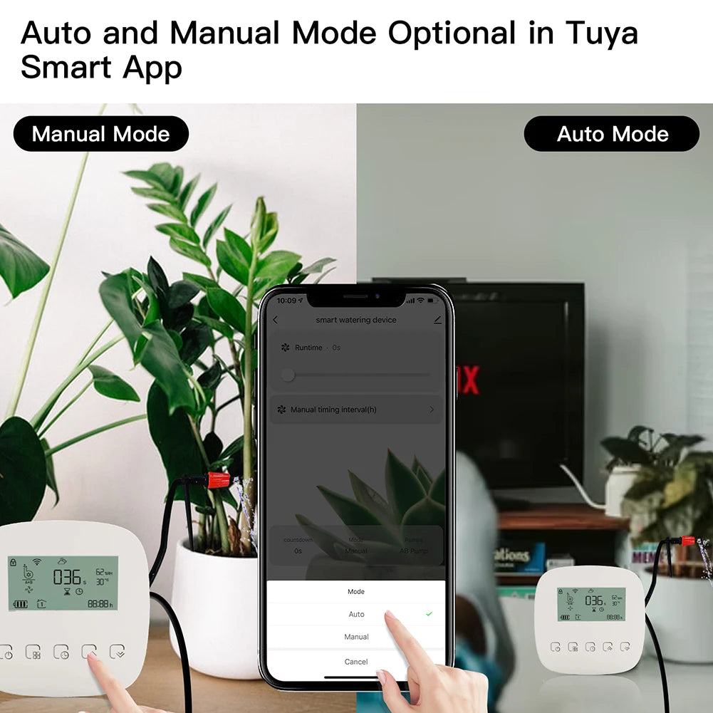 Tuya Smart Water Pump Timer - WiFi Micro-Drip Irrigation Watering Control via SmartLife Google Alexa Apps