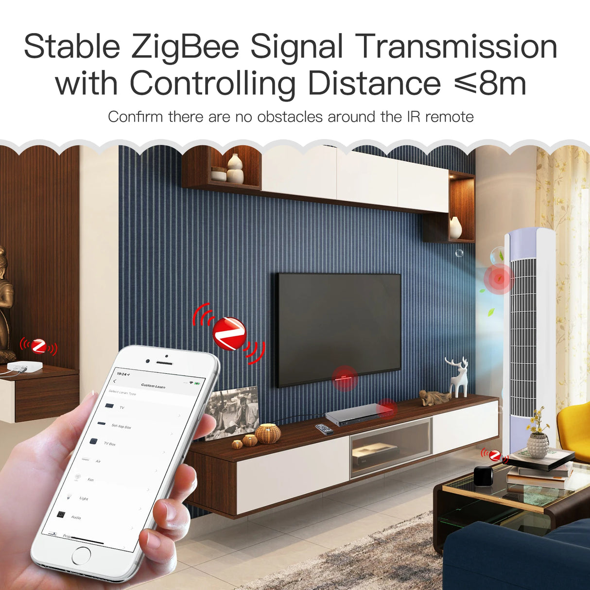 Tuya ZigBee Smart IR Infrared Remote Controller - WiFi Appliance TV Control via SmartLife Google Alexa Apps