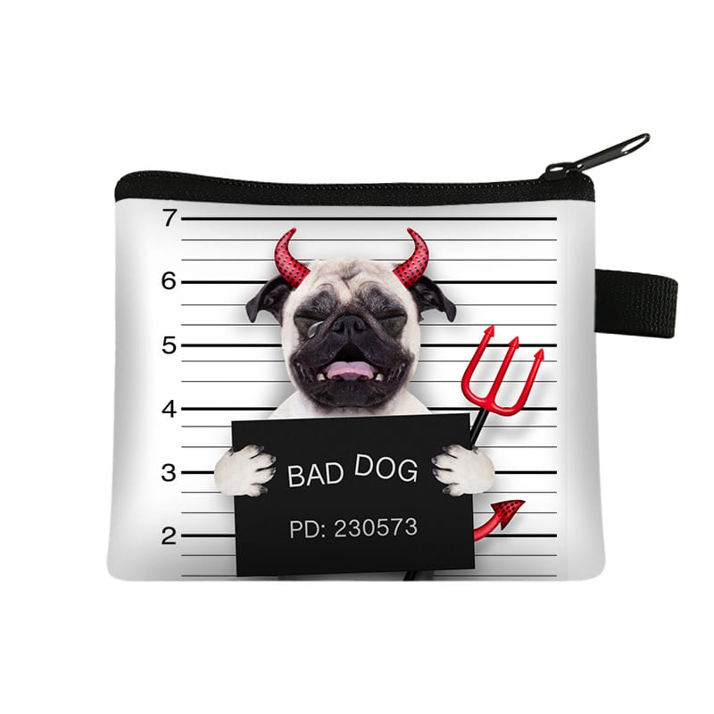 Lustige Geldbörse mit Aufdruck „Guilty Bad Dog“ – Kawaii-Welpen-Geldbörse