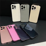 Luxury Plating Gloss Glass Design Lens Protect Case For iPhone 16 15 14 13 12 Pro Max