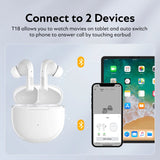 QCY T18 Wireless Bluetooth 5.2 Earphones - TWS Noise Cancelling HiFi Stereo Dynamic Earpods Earbuds Headphones