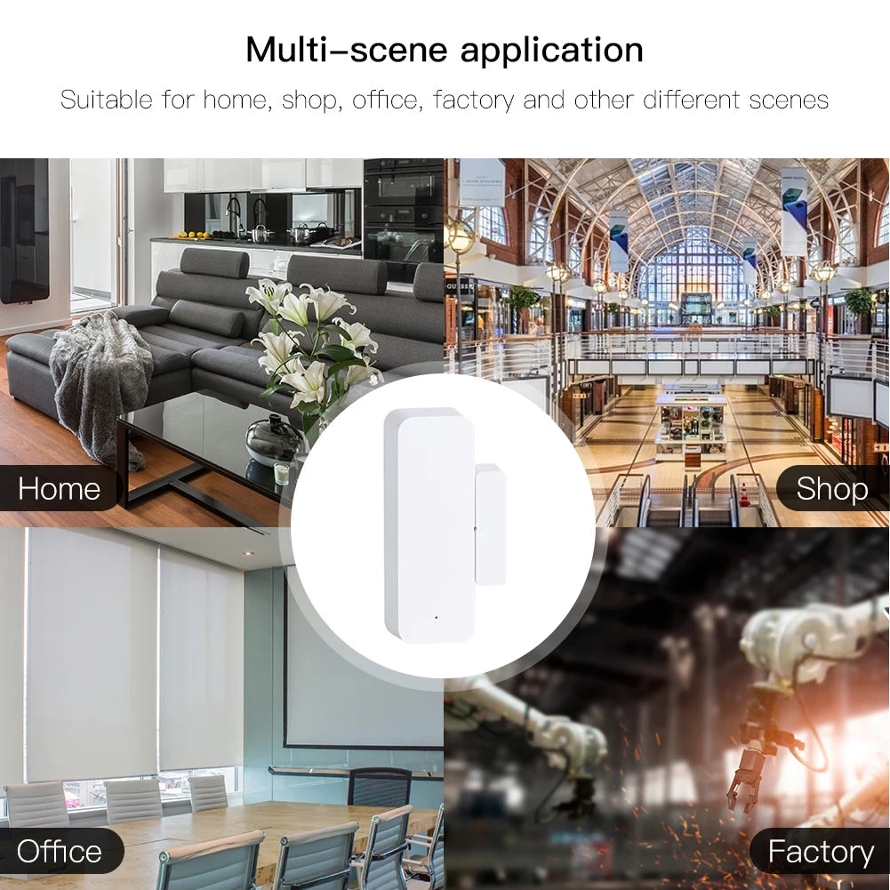 Tuya Smart Door Window Sensor - Wifi Entry Detection Control via SmartLife Google Alexa Apps