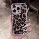 Luxury Leopard Print Fur Textured Pattern Case For iPhone 16 15 14 13 12 11 Pro Max