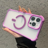Luxury MagSafe Matte Translucent Case For iPhone 16 15 14 13 Pro Max Plus