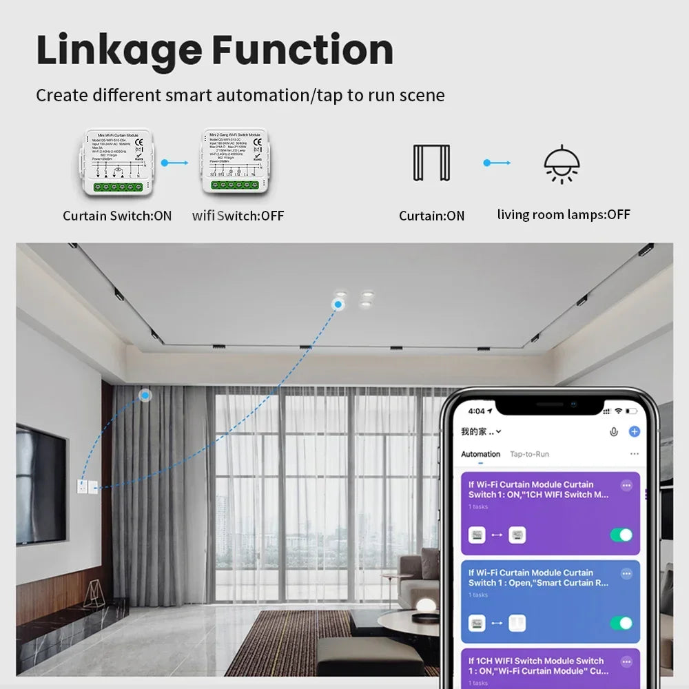 Tuya Zigbee Light Curtain Dimmer Relay Switch Module - WiFi Device Control via SmartLife Google Alexa Apps