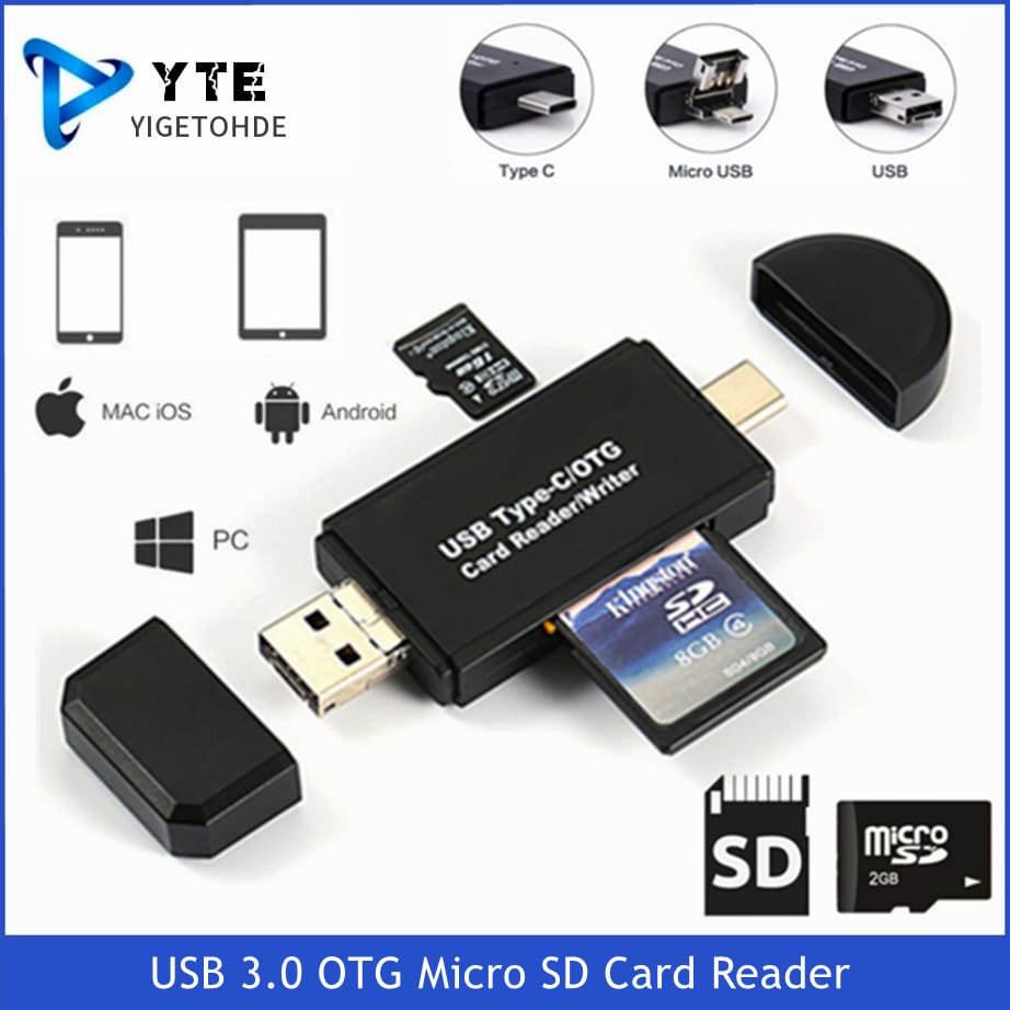 OTG Micro SD-Kartenleser | USB 3.0 & 2.0 | Typ C | Schlau