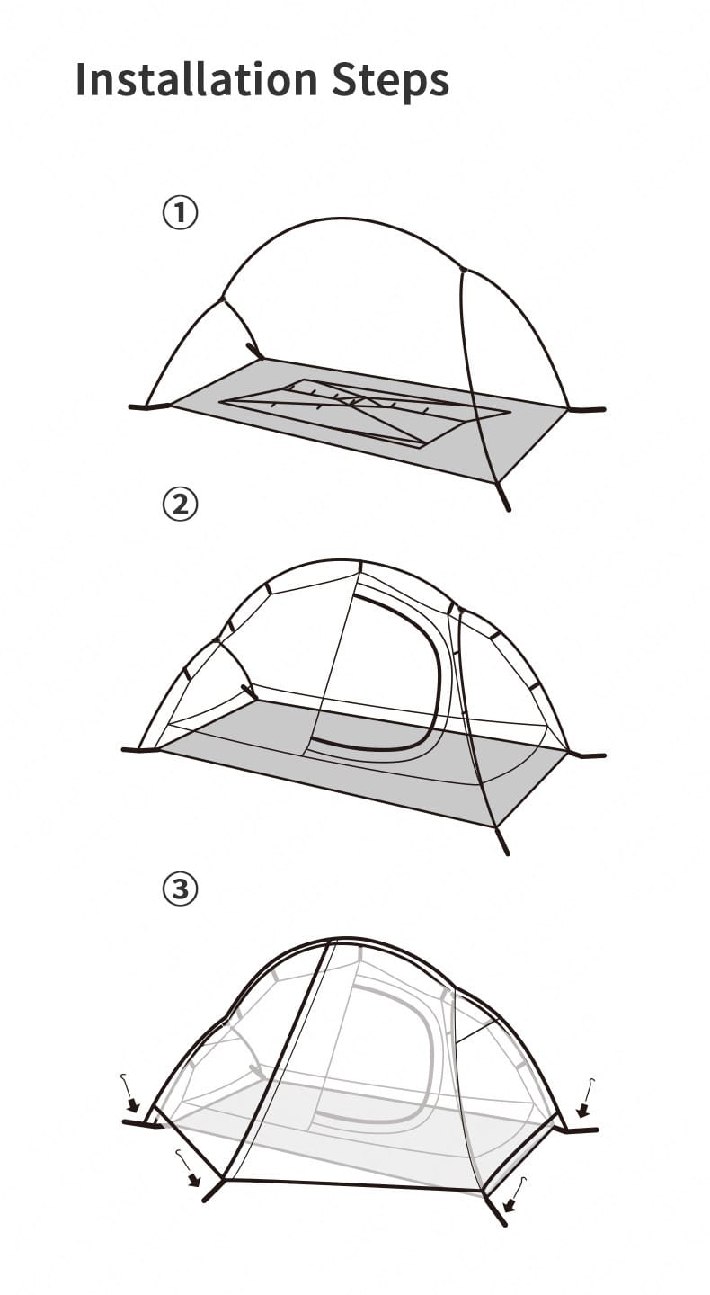 Leichtes Naturehike1-Personen-Rucksackzelt – perfekt