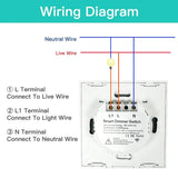 Tuya Smart Light Wall Switch with Neutral Wire - WiFi Device Dimmer Control via SmartLife Google Alexa Apps