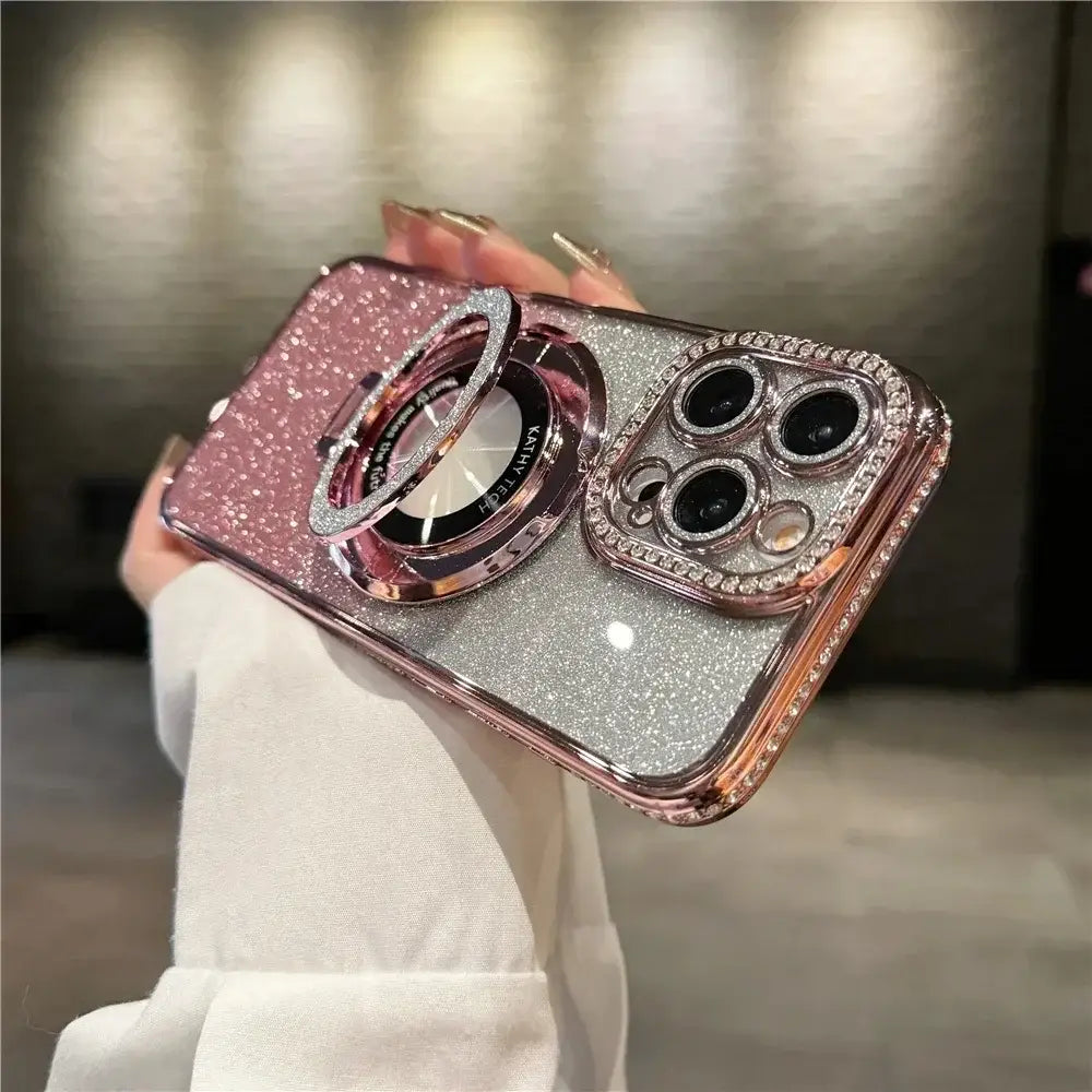 Luxury Magsafe Wireless Charging Jewelled Bling Case For iPhone 16 11