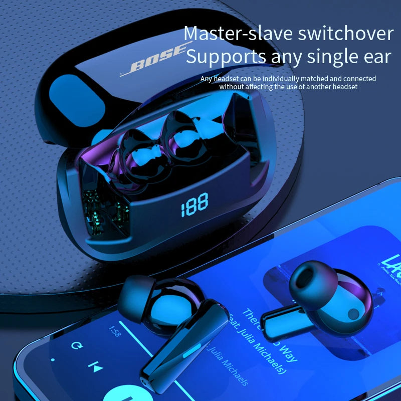 M60 Bluetooth Stereo Noise Canceling Earphones - Wireless Quality Stereo Earpods