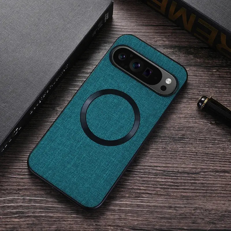 Luxury MagSafe Fabric Cloth Style Case For Google Pixel 9 XL 9XL 8 7