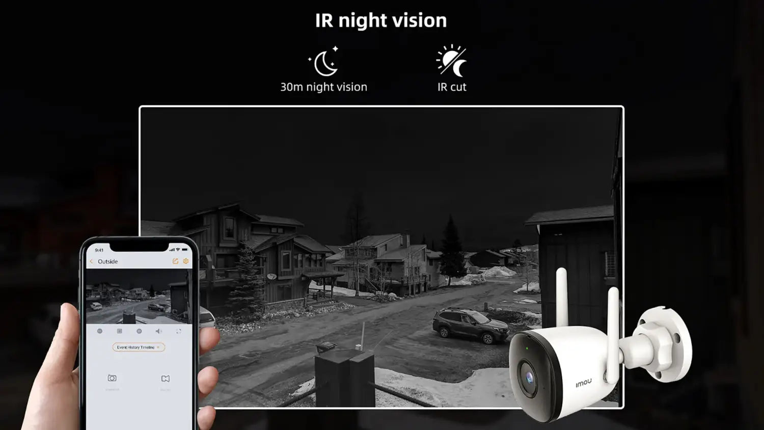 IMOU Bullet 2C 2MP 4MP Wifi Camera Automatic Tracking Weatherproof AI