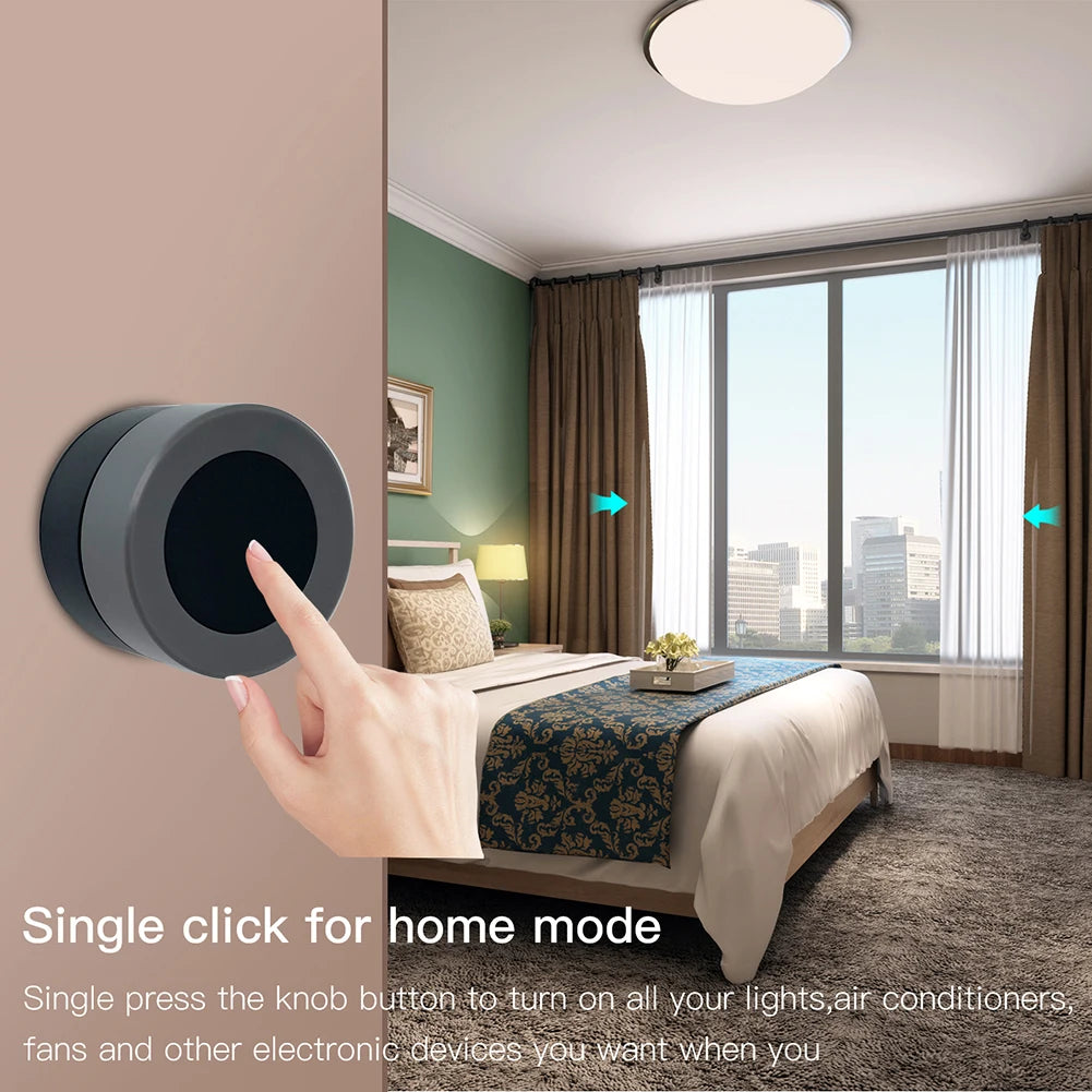 Tuya ZigBee Smart Knob Scene Control Switch - WiFi Control via SmartLife Google Alexa Apps