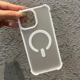 Luxury MagSafe Matte Translucent Case For iPhone 16 15 14 13 Pro Max Plus