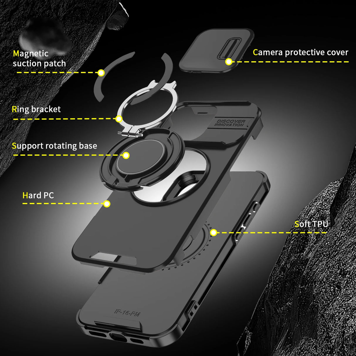 Luxury Magsafe Wireless Charging Armor Case For iPhone 16 15 14 13 12 11 Pro Max Plus Slide Camera Protection Magnetic PC Cover