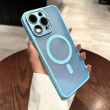 Luxury Translucent Matte MagSafe Shockproof Case For iPhone 16 15 14 13 12 11 Pro Max Plus Wireless Charge Cover