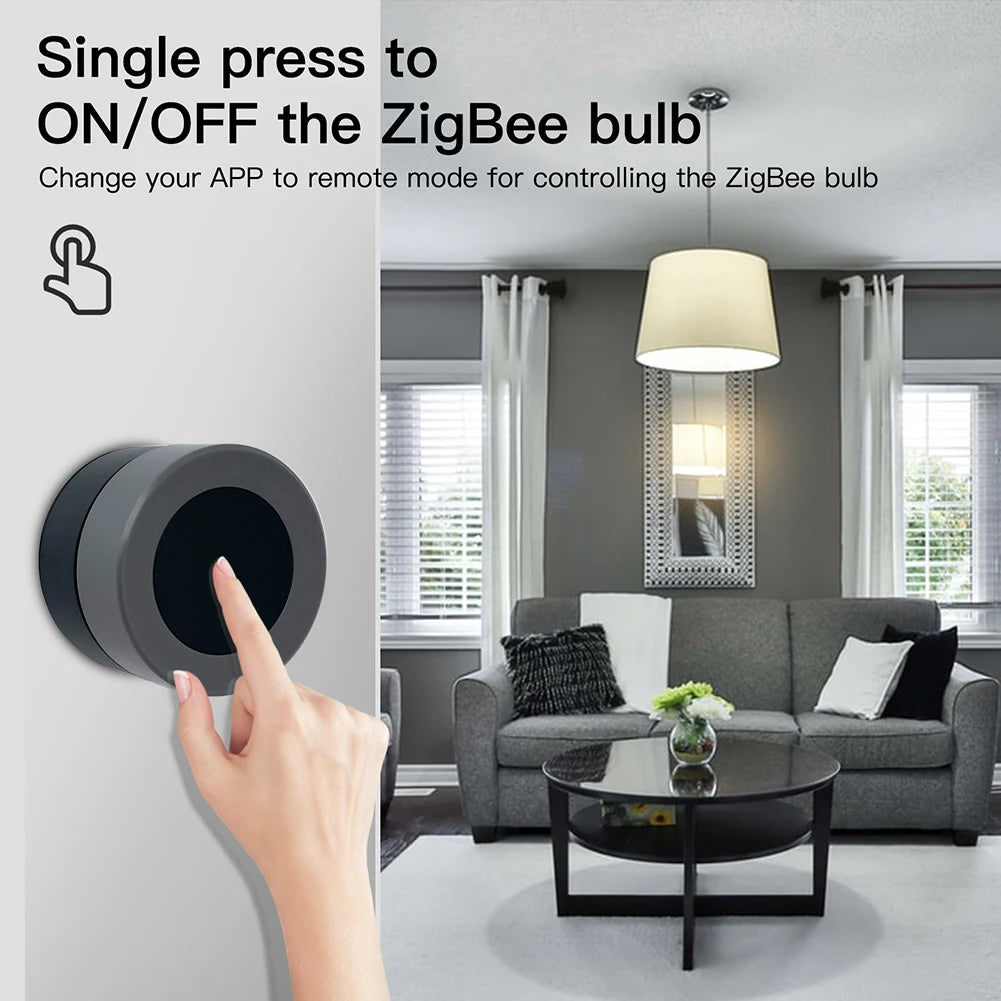 Tuya ZigBee Smart Knob Scene Control Switch - WiFi Control via SmartLife Google Alexa Apps