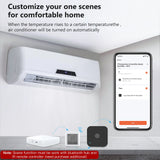 Tuya Smart Temperature & Humidity Sensor with LCD Display - WiFi Bluetooth Thermometer Control via SmartLife Google Alexa Apps